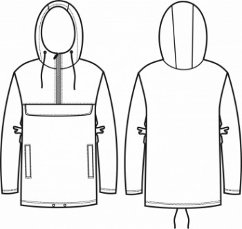 Технический рисунок - Куртка анорак ПЛ-0001