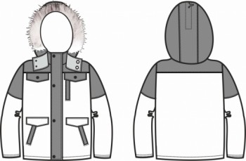 Технический рисунок - Куртка Снежок