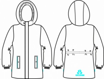 Технический рисунок - Куртка Зимняя Бежевая ДЗ 0017