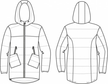 Технический рисунок - Куртка женская СД-0002