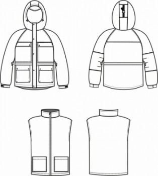 Технический рисунок - Куртка Егерь