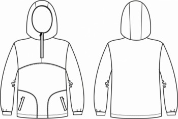 Технический рисунок - Куртка анорак флис КМФ