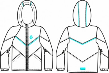 Технический рисунок - Куртка для девочки № 6