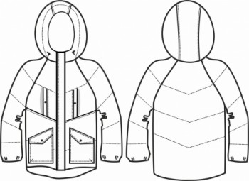Технический рисунок - Куртка грушевая ДЗ 0009