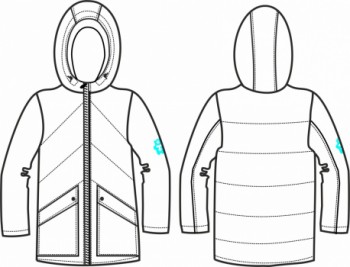 Технический рисунок - Куртка для девочки № 4