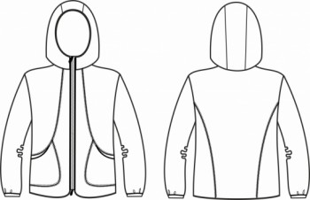 Технический рисунок - Куртка женская флис