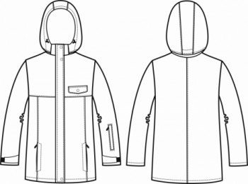 Технический рисунок - Куртка ПЗ-1004