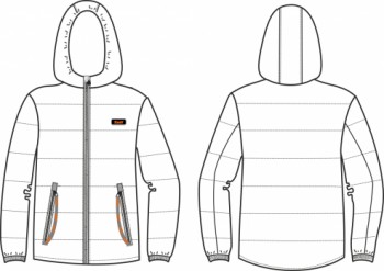Технический рисунок - Куртка Черная СД-0006