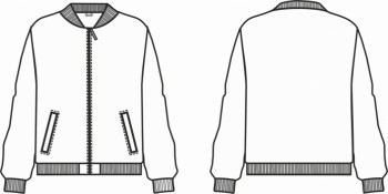 Технический рисунок - Куртка Бомбер для девочки