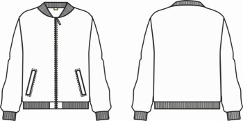 Технический рисунок - Куртка Бомбер для мальчика