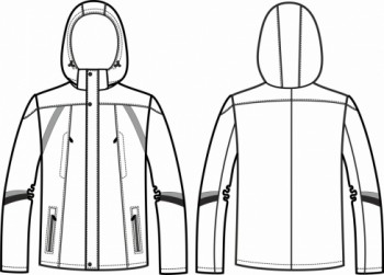 Технический рисунок - Куртка мужская зимняя трехцветная СЗ-1003