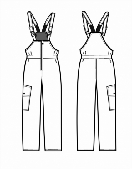 Технический рисунок - Полукомбинезон ДЛ-О823